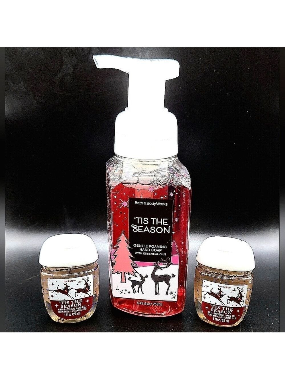 TIS THE SEASON GENTLE FOAMING HAND SOAP & 2 HAND SANITIZERS
